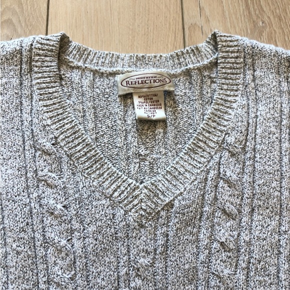 Northern Reflections Cotton Blend Cable Knit Sweater - Picture 4 of 8